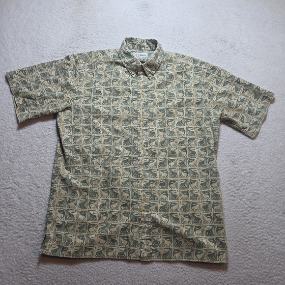 reyn spooner Other - VTG Reyn Spooner Hawaiian Shirt Men Large Swordfish Marlin Fish Animal Print AOP